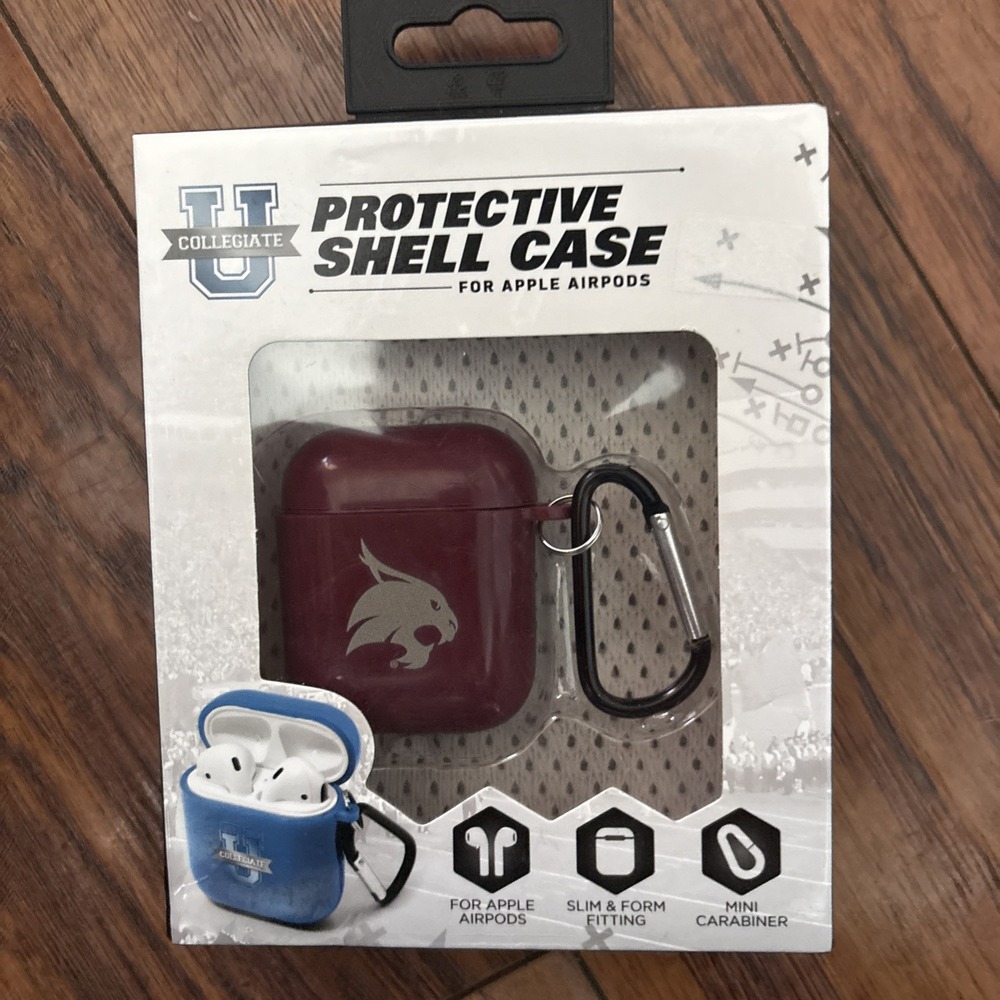 Collegiate Texas State bobcats Protective Shell Case Apple AirPods